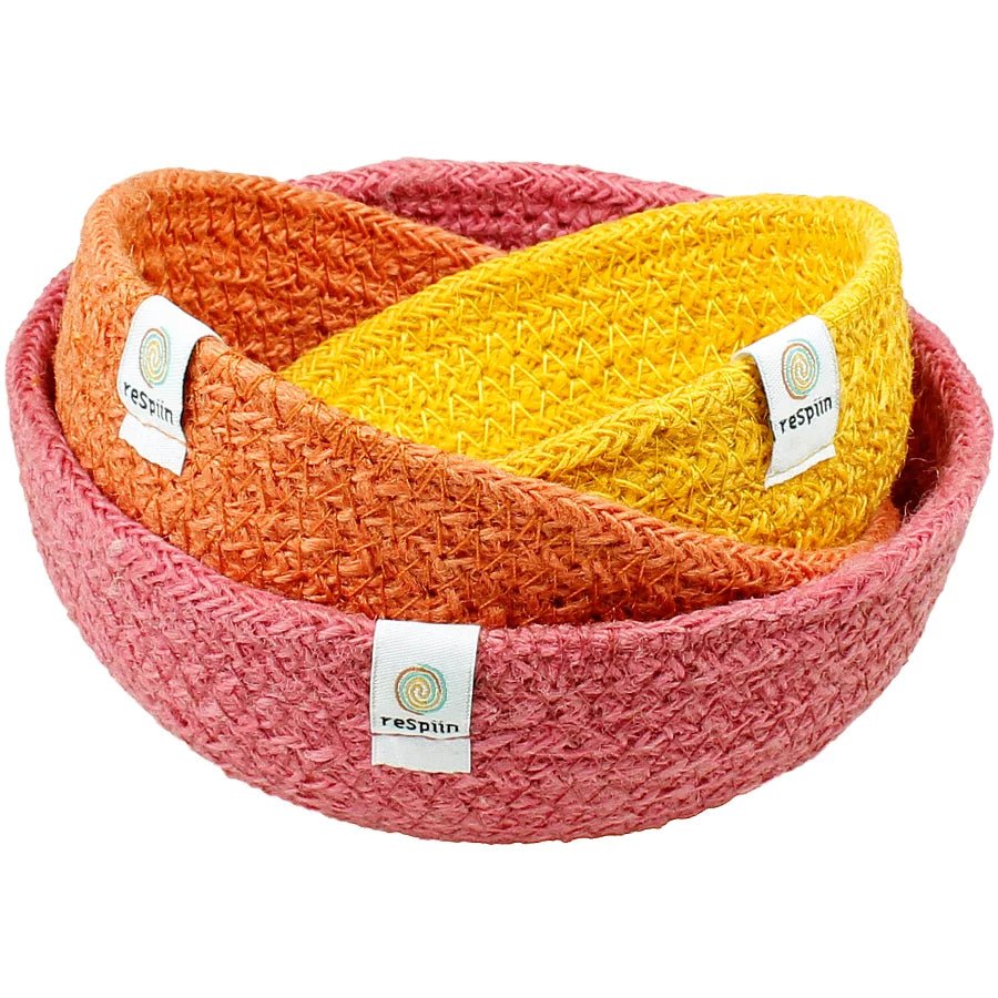 Respiin Jute Mini Bowl Set - Fire - Little Whispers