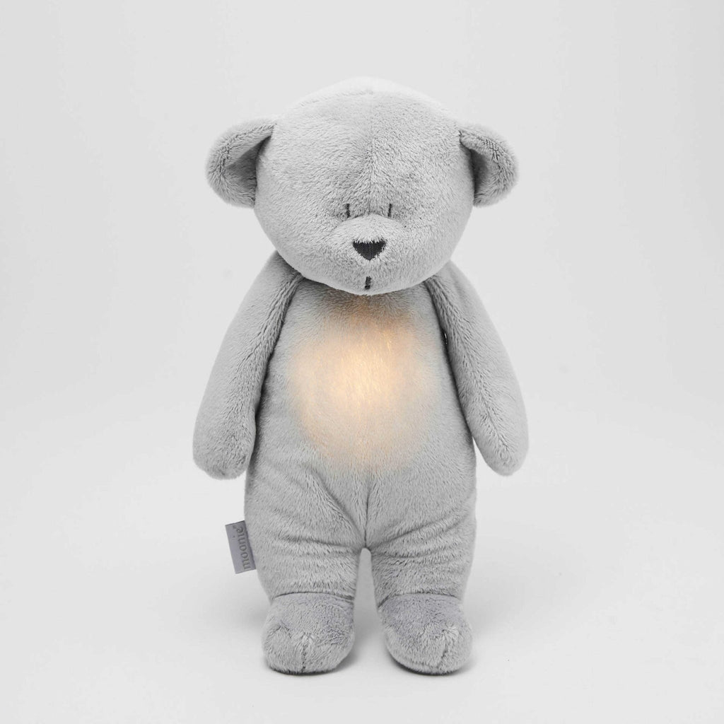 Silver Moonie Humming Bear with Lamp - Little Whispers