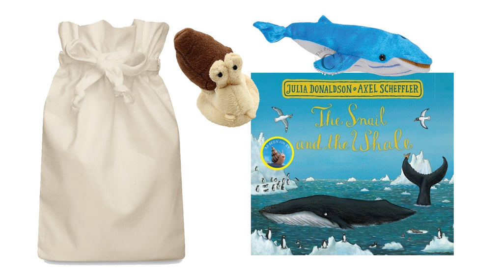 Snail & the Whale Puppet Company Finger Puppets Story Sack - Little Whispers