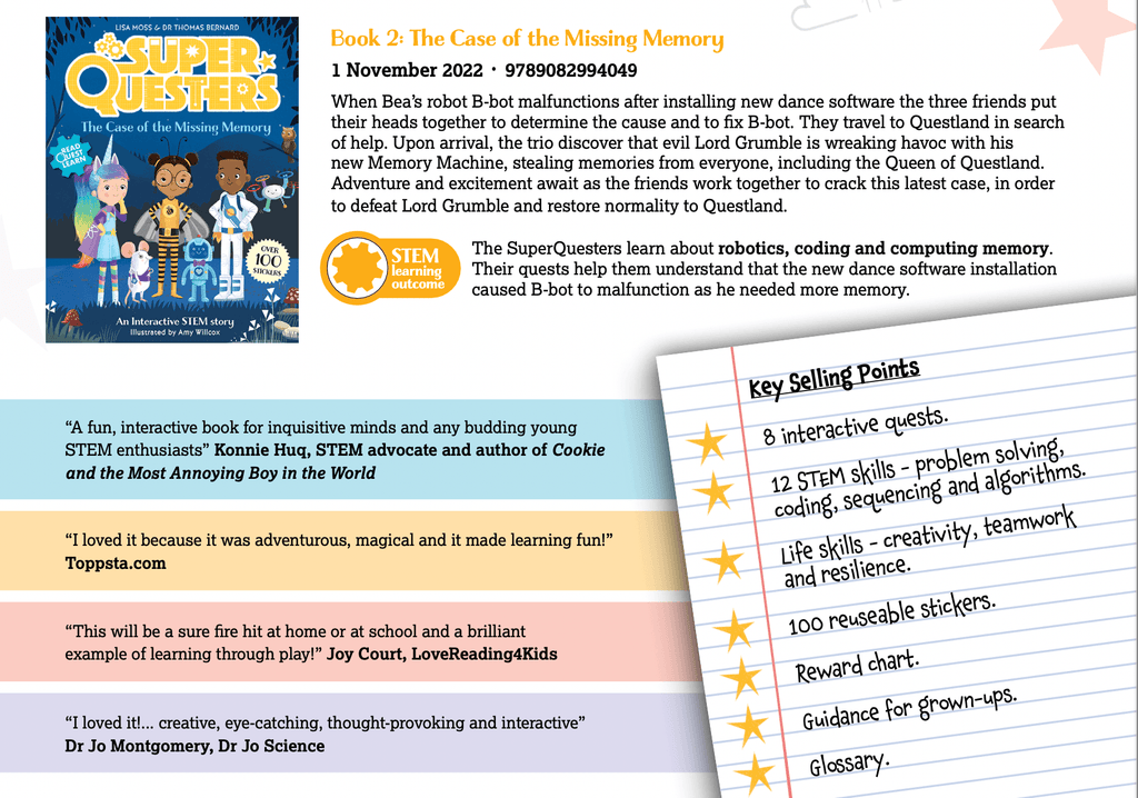 SuperQuesters Interactive book - The Case of the Missing Memory - Little Whispers