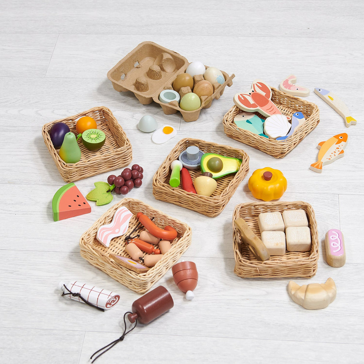 Tender Leaf Market Stall Basket Bundle - Little Whispers