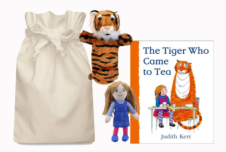 The Tiger Who Came to Tea Story Sack with Hand and Finger Puppet