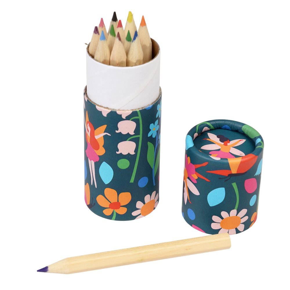Tube of colouring pencils - Fairies in the Garden - Little Whispers