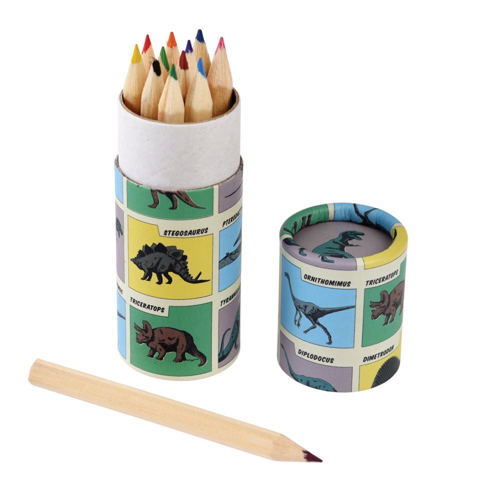 Tube of colouring pencils - Prehistoric Land - Little Whispers