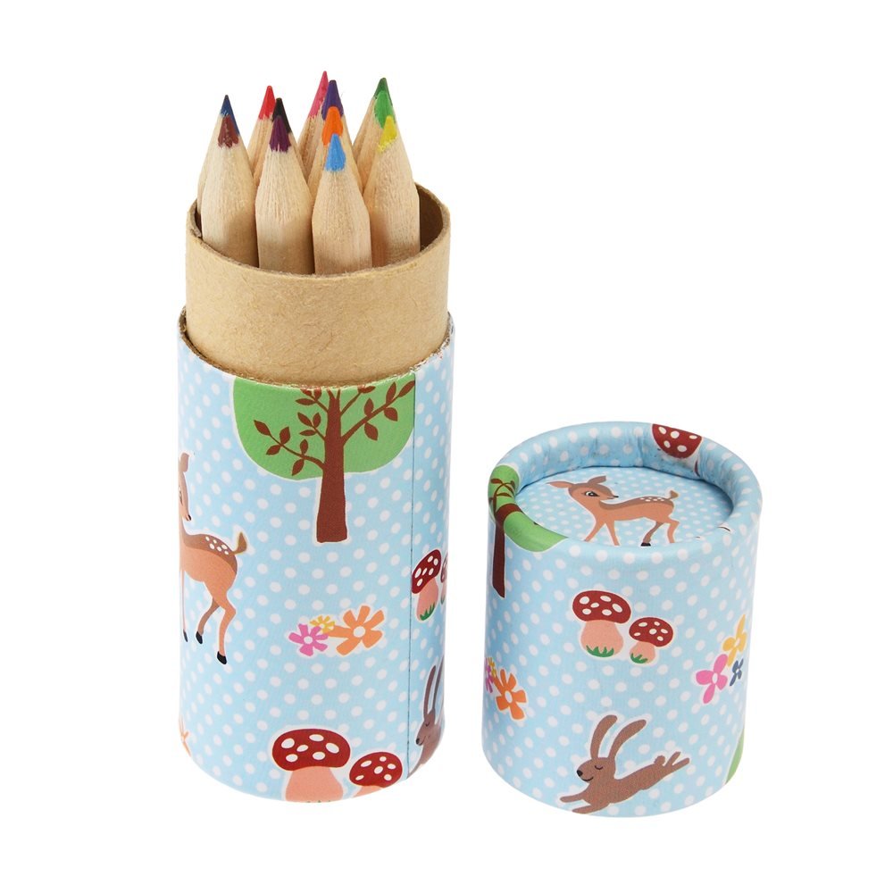 Tube of colouring pencils - Woodland Creatures - Little Whispers