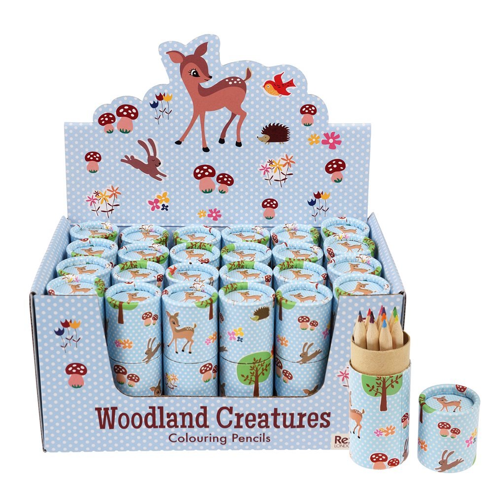 Tube of colouring pencils - Woodland Creatures - Little Whispers