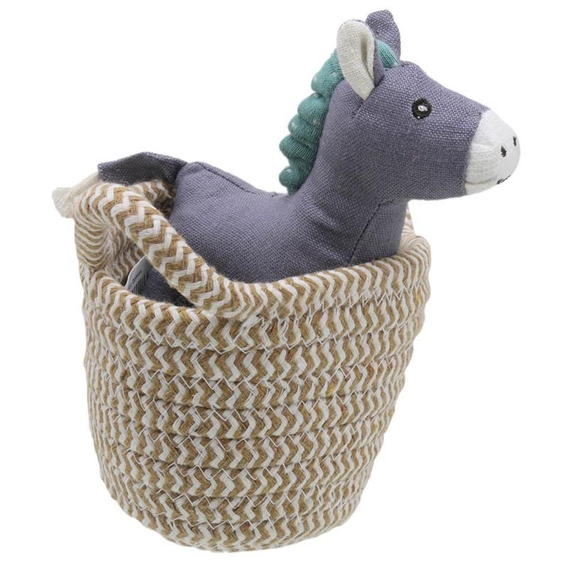 Wilberry Donkey in a Basket - Little Whispers