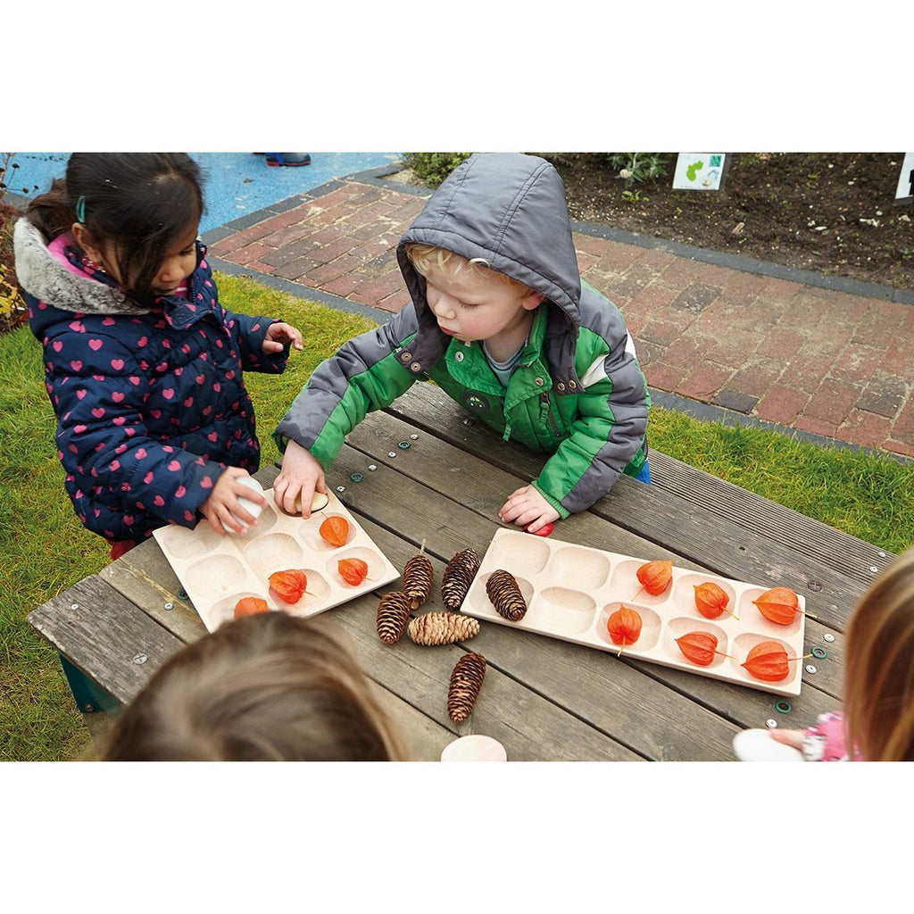 Wooden 4 Pebble Word Building Tray - Little Whispers