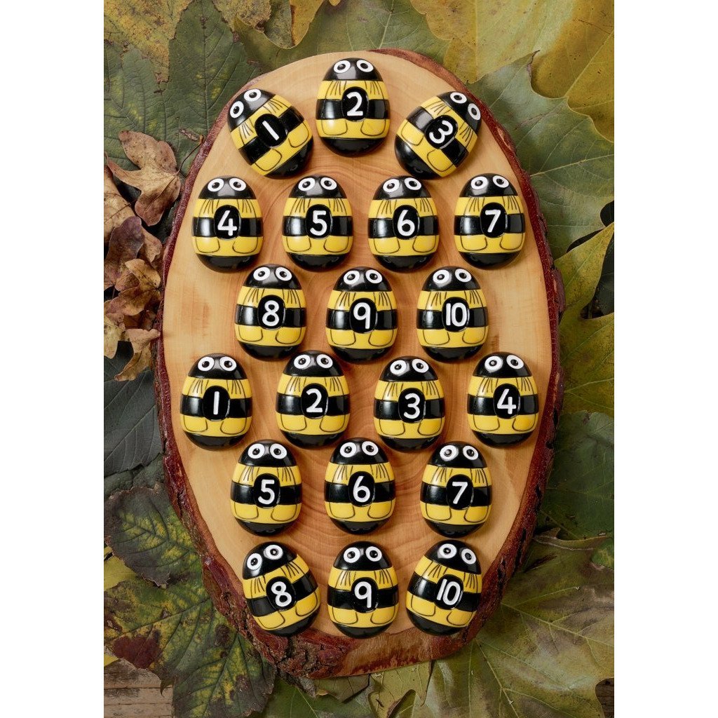 Yellow Door Honey Bee Number Stones - Little Whispers