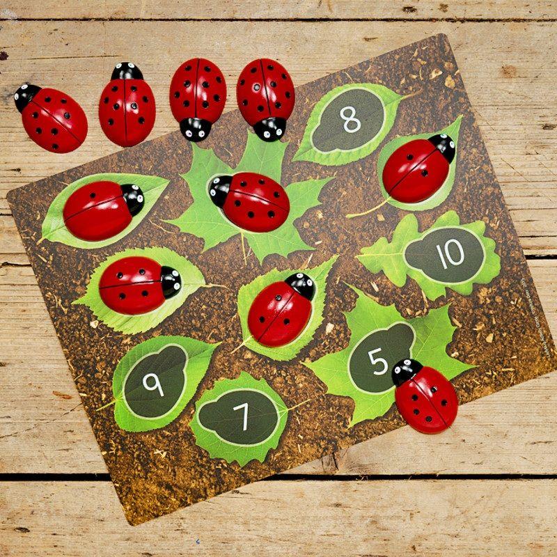 Yellow Door Ladybugs Counting Cards - Little Whispers